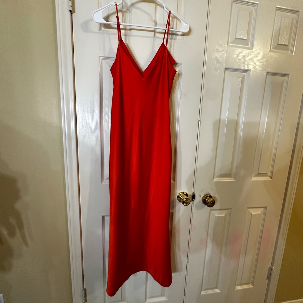 Chic Asymmetrical Red Dress - Picture 6 of 9
